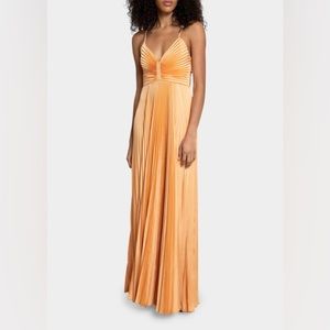 A.L.C. Aries Pleated Dress Orange Size 2